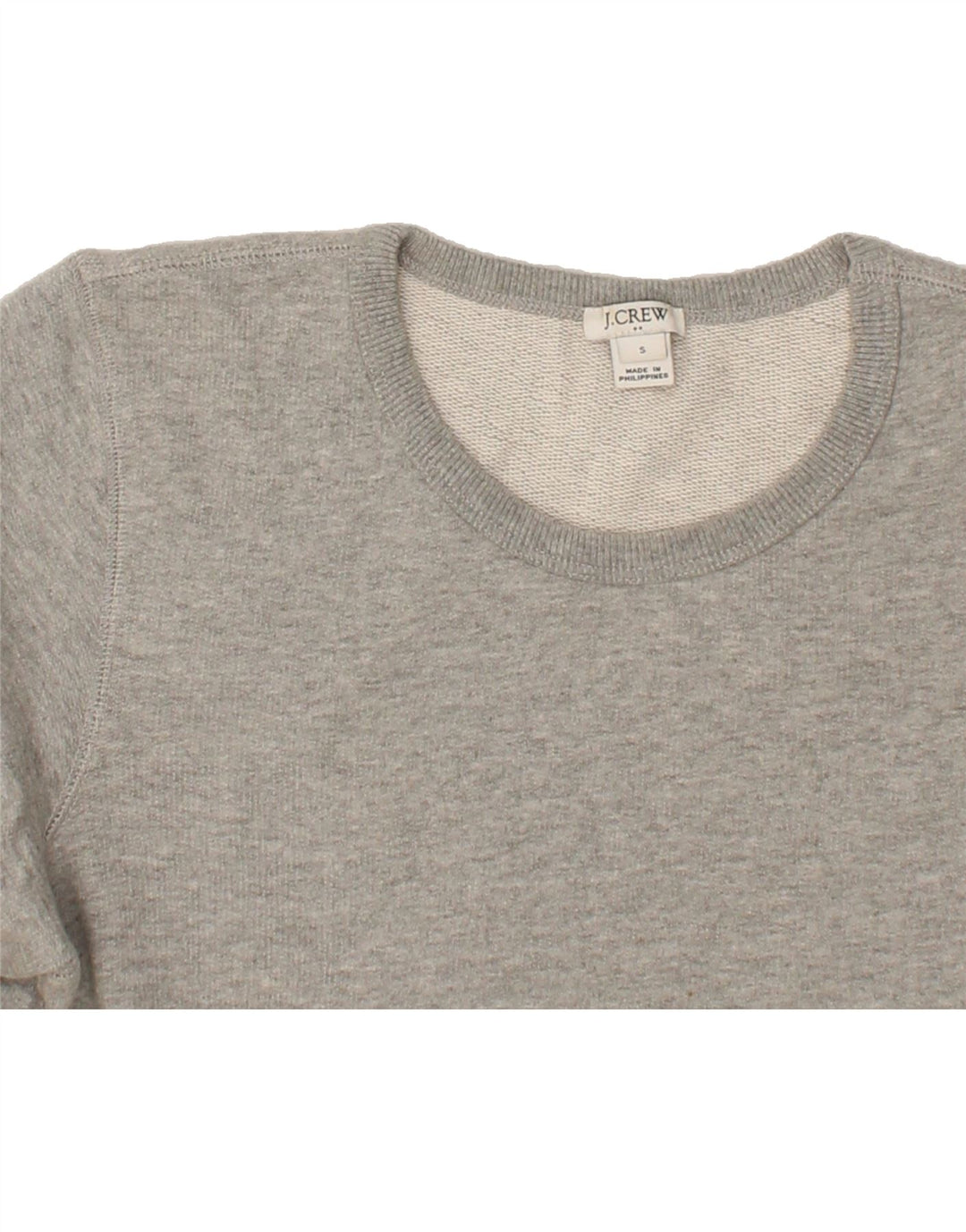 J. CREW Womens Oversized Sweatshirt Jumper UK 10 Small Grey Cotton Vintage J. Crew and Second-Hand J. Crew from Messina Hembry 