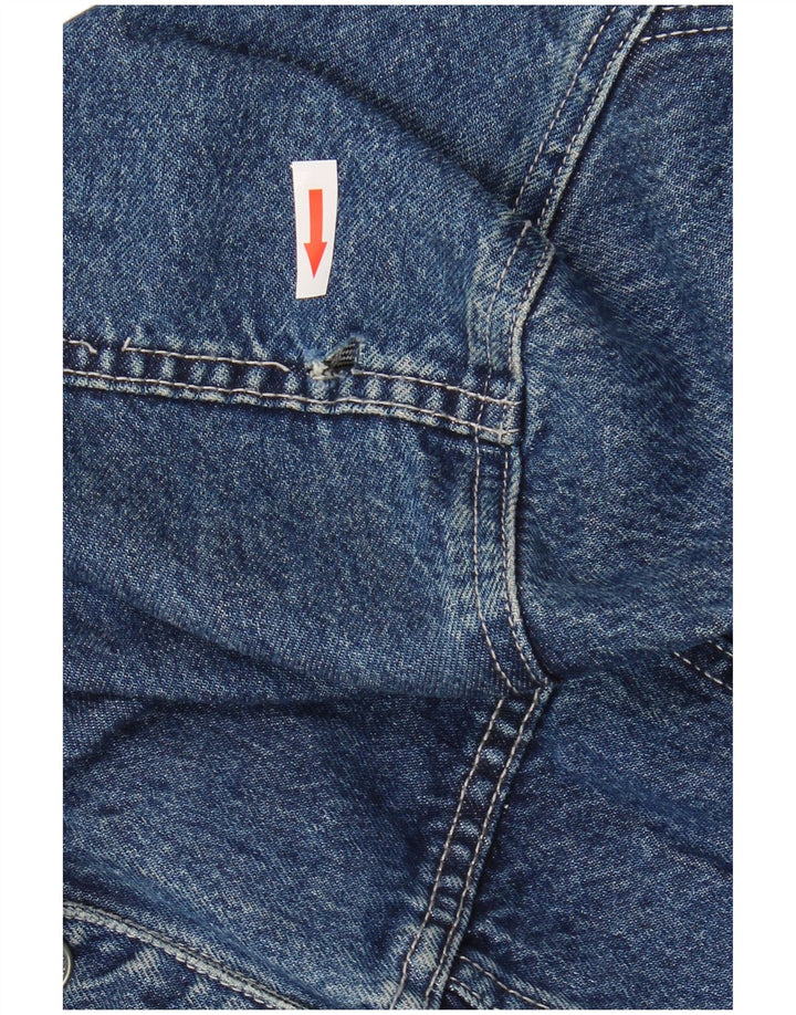 Giacca corta in denim da donna Zara UK 10 piccola in cotone blu