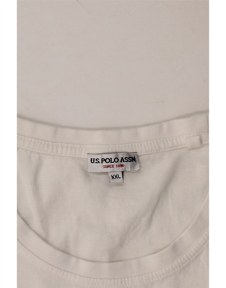 U.S. POLO ASSN. Mens T-Shirt Top 2XL White Vintage U.S. Polo Assn. and Second-Hand U.S. Polo Assn. from Messina Hembry 