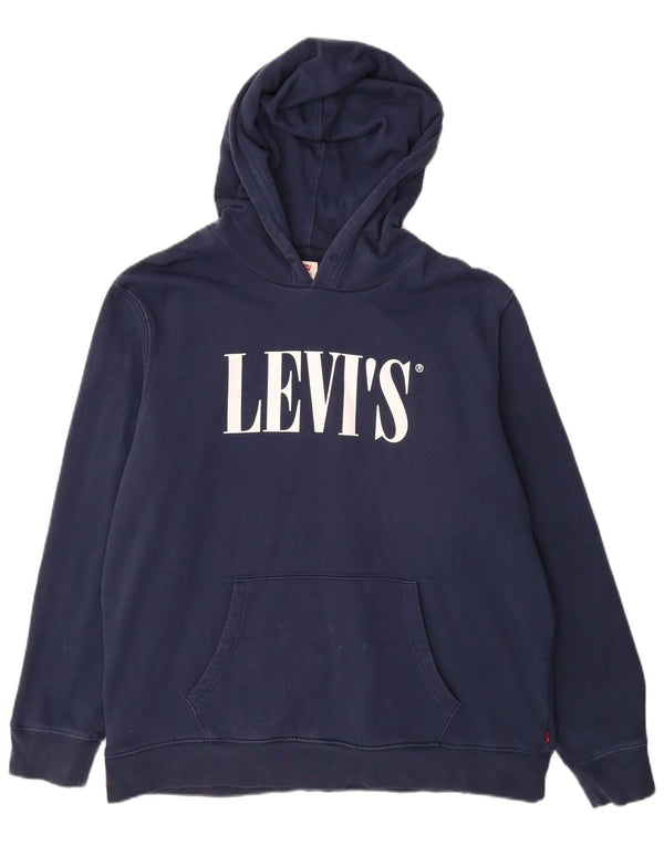 Maglione con cappuccio grafico standard da uomo Levi's, grande, in cotone blu navy