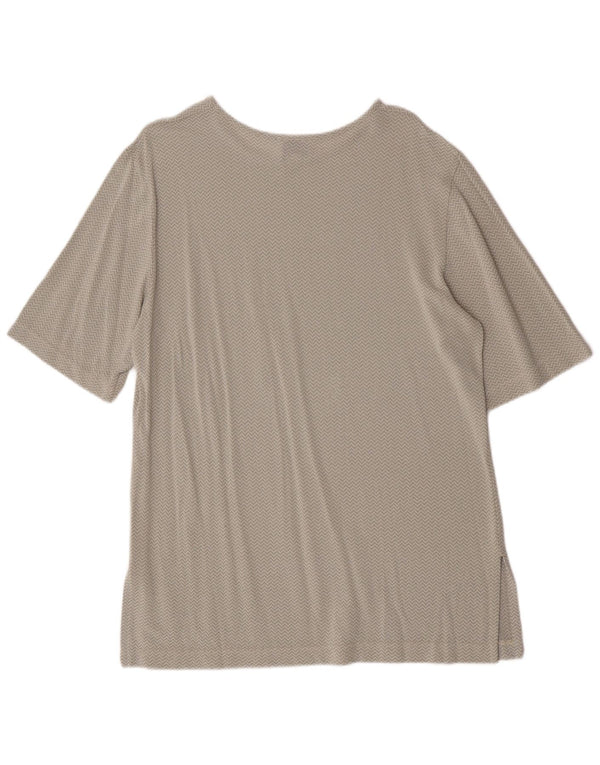 Camicetta da donna Gianfranco Ferre Top UK 16 Large Grey Chevron Viscosa