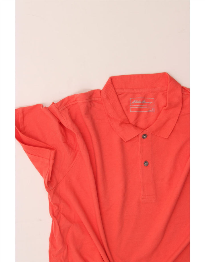 EDDIE BAUER Mens Polo Shirt XL Orange Cotton Vintage Eddie Bauer and Second-Hand Eddie Bauer from Messina Hembry 
