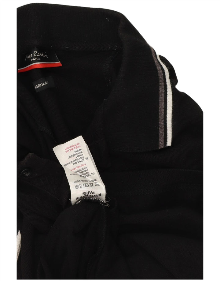 Polo regolare da uomo Pierre Cardin XL in cotone nero