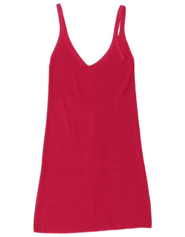 Abito maglione senza maniche da donna Massimo Dutti UK 6 XS cotone rosa