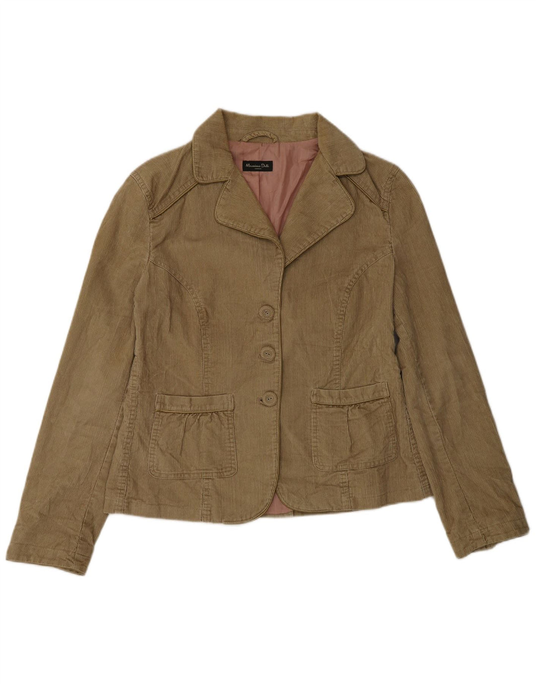 Giacca blazer da donna in velluto a coste a 3 bottoni Massimo Dutti EU 42 Large Marrone