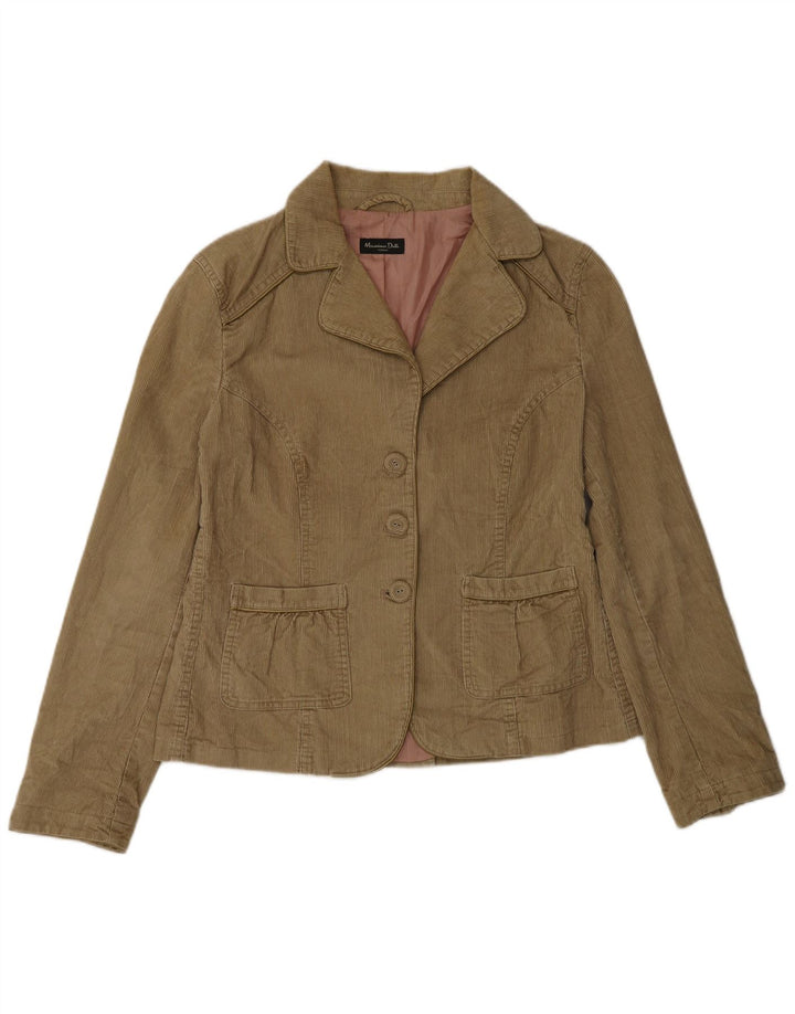 Giacca blazer da donna in velluto a coste a 3 bottoni Massimo Dutti EU 42 Large Marrone