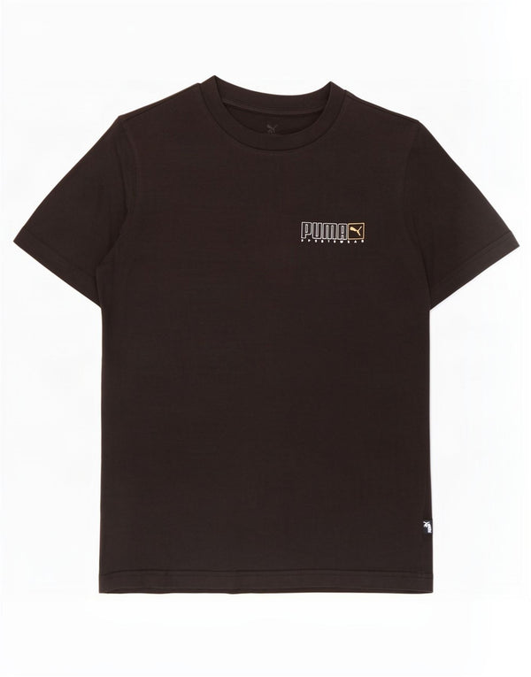 T-shirt grafica da uomo Puma Top Small in cotone nero