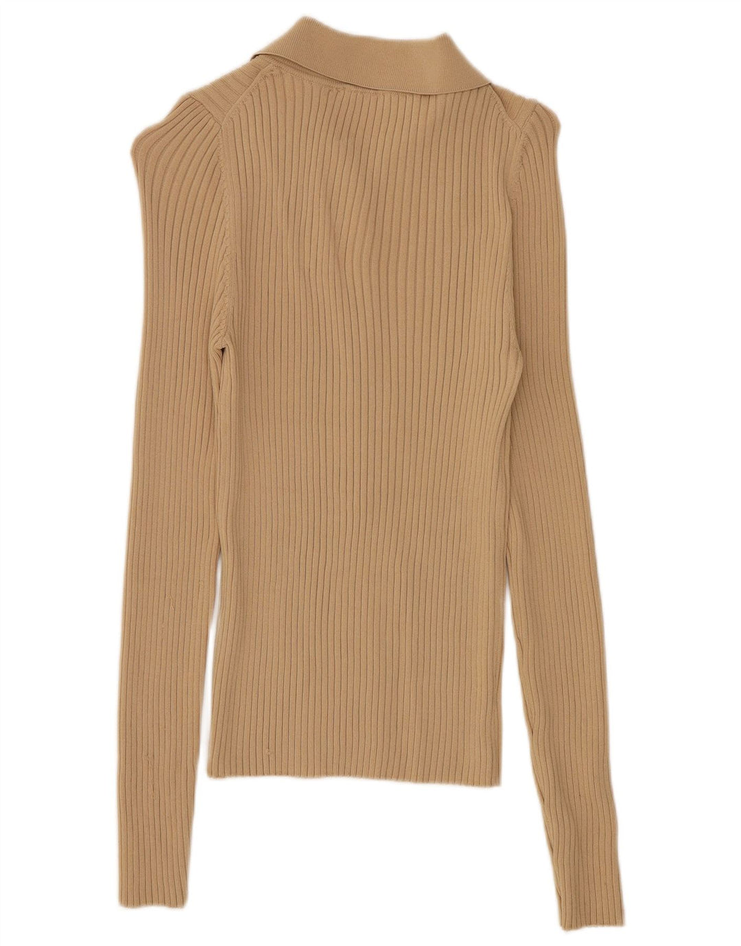 Maglione corto con collo alto da donna Zara UK 12 Beige medio