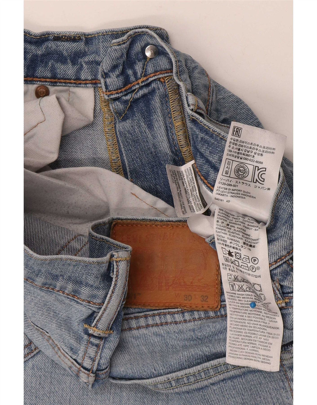 Jeans Levi's Uomo 511 Slim W30 L32 Cotone Blu