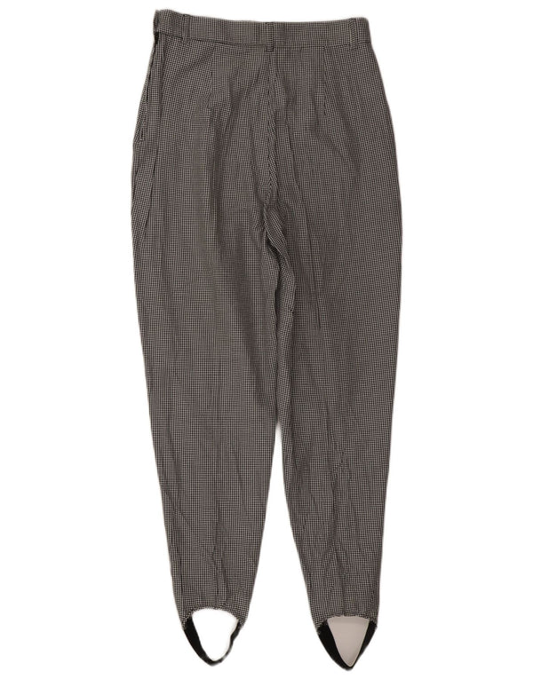 Pantaloni Casual Da Donna Benetton IT 44 Medium W28 L30 Nero Pied De Poule