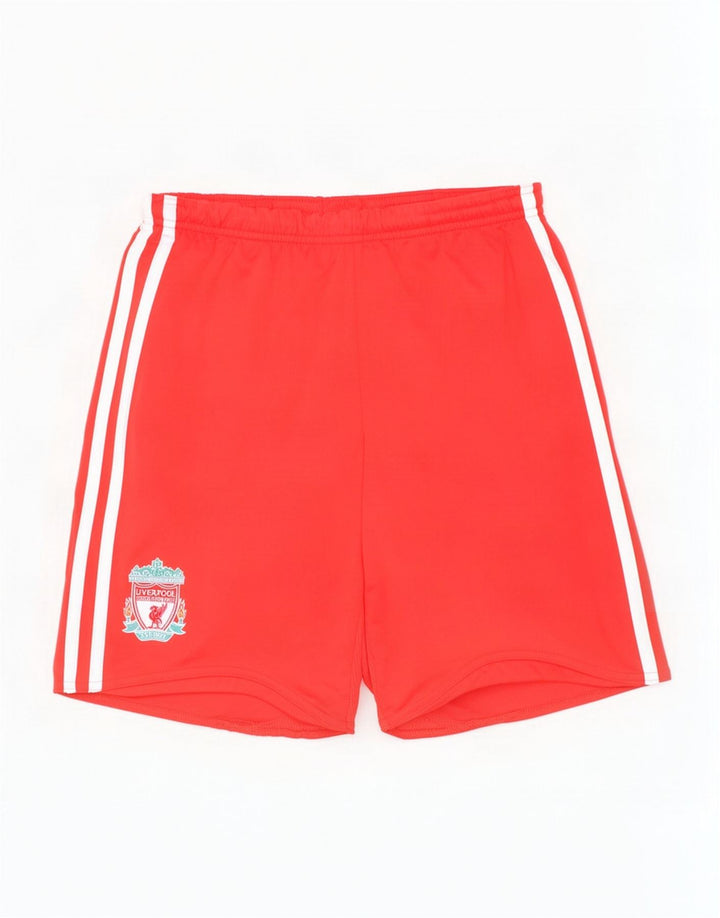 Pantaloncini sportivi Adidas da ragazzo Liverpool 12-13 anni in poliestere rosso