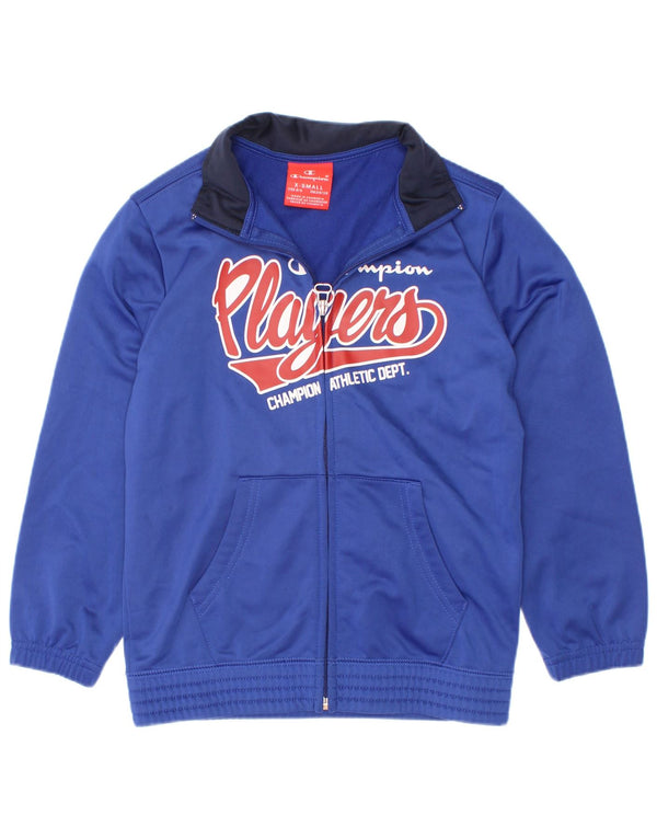 Giacca da ginnastica con grafica Champion per ragazzi, 5-6 anni, XS, blu