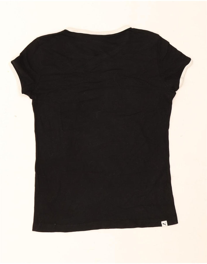 T-shirt grafica da donna Puma UK 8 Small Black Modal