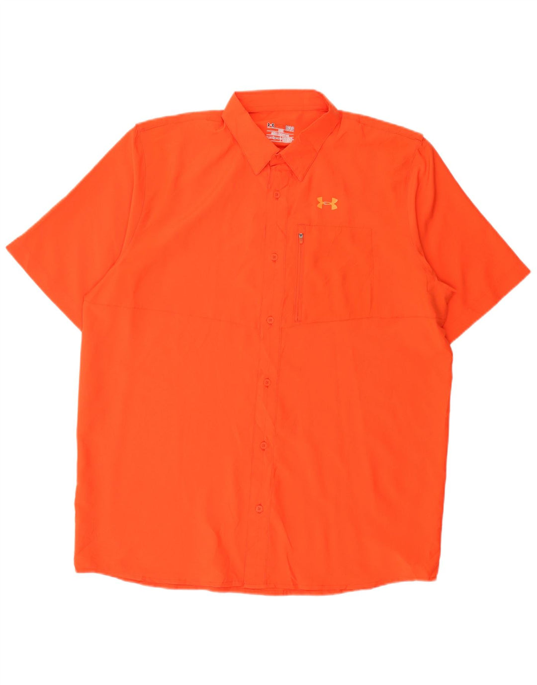 Maglia a maniche corte UNDER ARMOUR Heat Gear da uomo, grande, in poliestere arancione