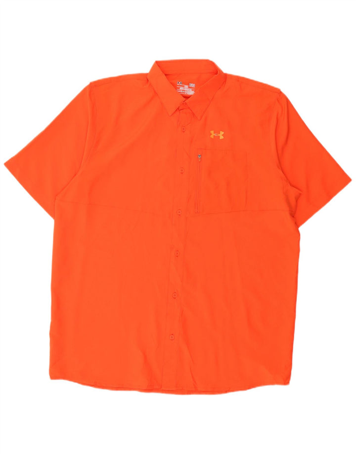 Maglia a maniche corte UNDER ARMOUR Heat Gear da uomo, grande, in poliestere arancione