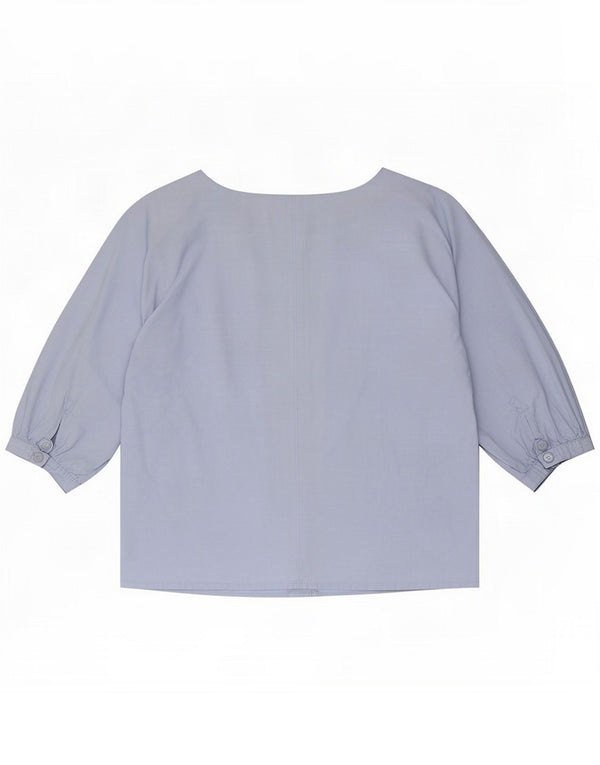 Max & Co. Womens 3/4 Sleeve Blouse Top UK 12 Medium Blue