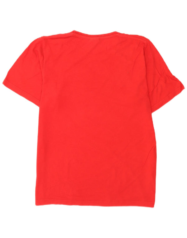T-shirt grafica da uomo Adidas Top in cotone rosso medio