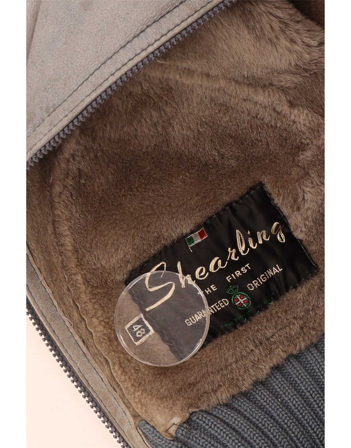 Giubbotto in montone da uomo VINTAGE IT 48 Shearling grigio medio