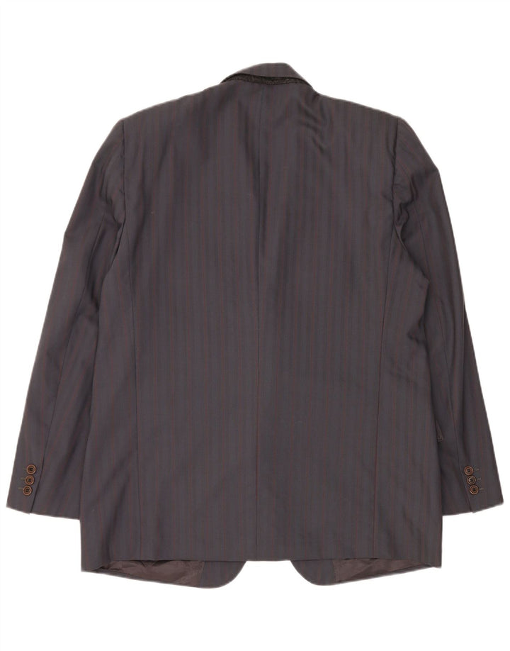 Giacca blazer da uomo a 2 bottoni Pierre Cardin IT 54 2XL a righe grigie
