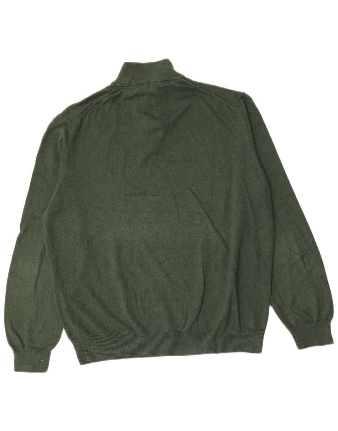 Maglione maglione da uomo con zip e collo Massimo Dutti 2XL cotone verde