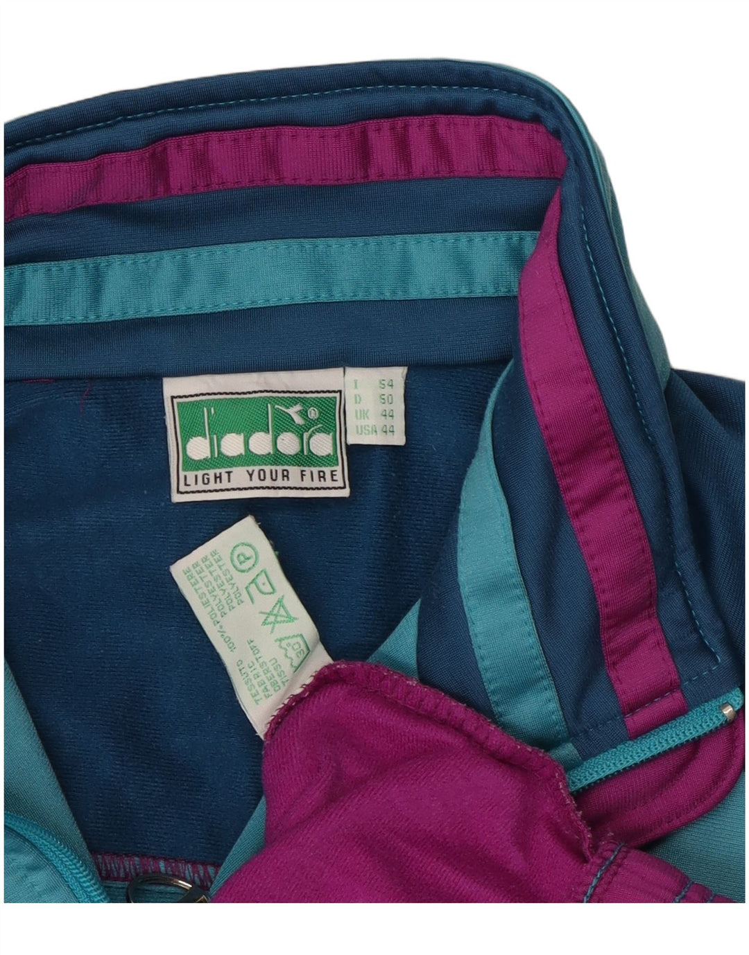 Giacca da tuta da uomo Diadora UK 44 XL multicolore Colourblock