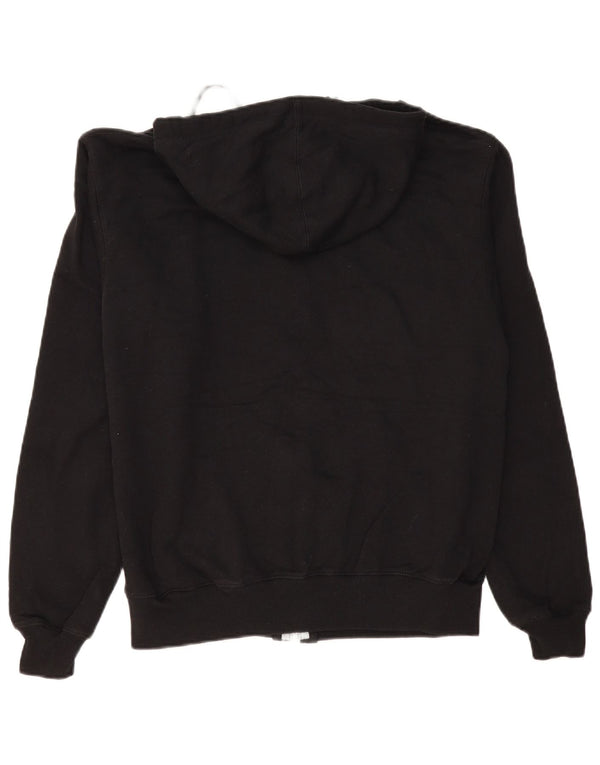 Champion Mens Zip Hoodie Sweater Medium Black Cotton