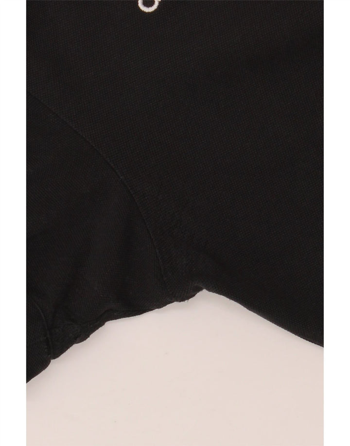 Polo ADIDAS Climalite da uomo grande in cotone nero