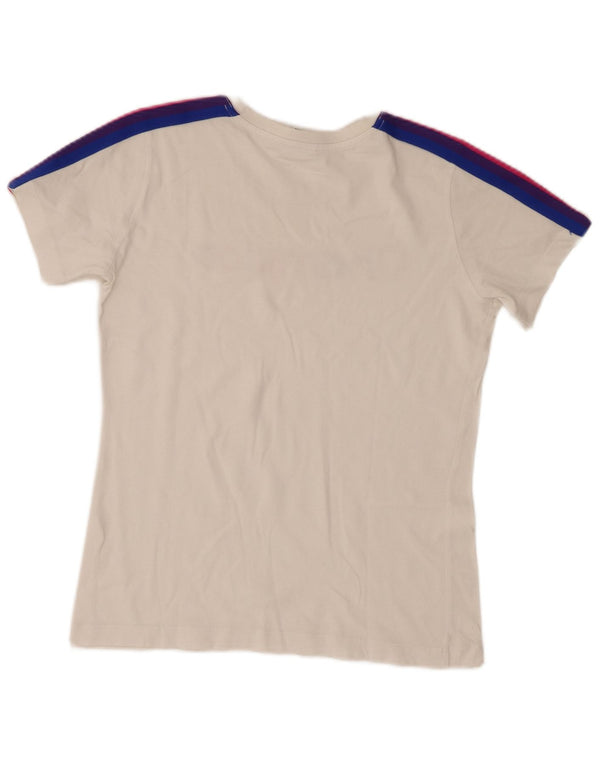 T-shirt grafica da donna Champion Top UK 12 Medium White Colourblock