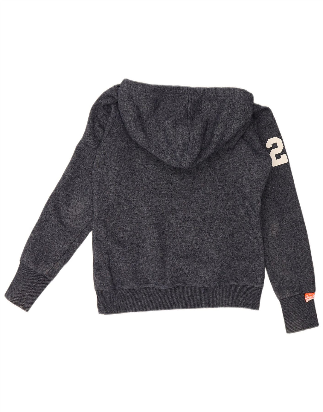 Maglione con cappuccio grafico da uomo Superdry in cotone blu navy medio