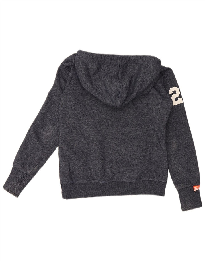 Maglione con cappuccio grafico da uomo Superdry in cotone blu navy medio