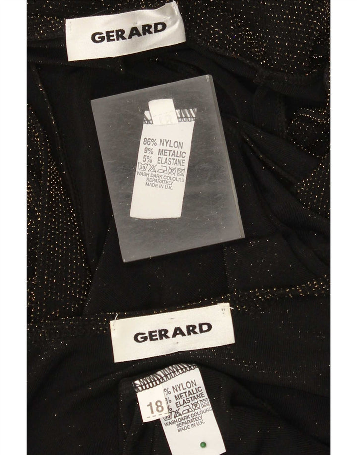 Set da 2 pezzi vintage da donna UK 18 XL nylon nero
