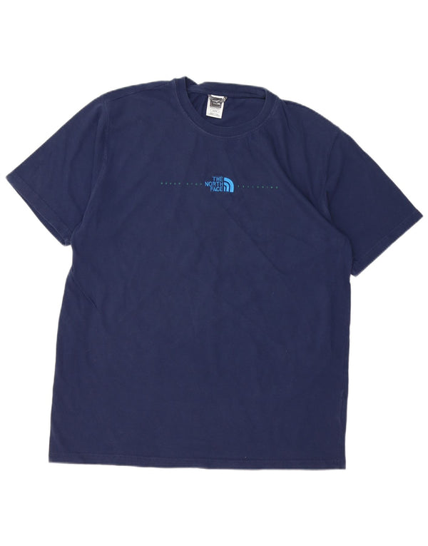THE NORTH FACE T-shirt da uomo Top XL in cotone blu navy
