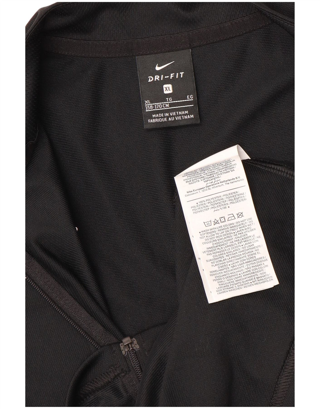 Giacca da tuta NIKE da ragazzo Dri Fit 13-14 anni XL poliestere nero