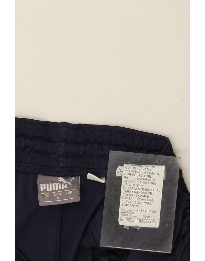 Pantaloncini sportivi da uomo PUMA grandi in poliestere blu navy