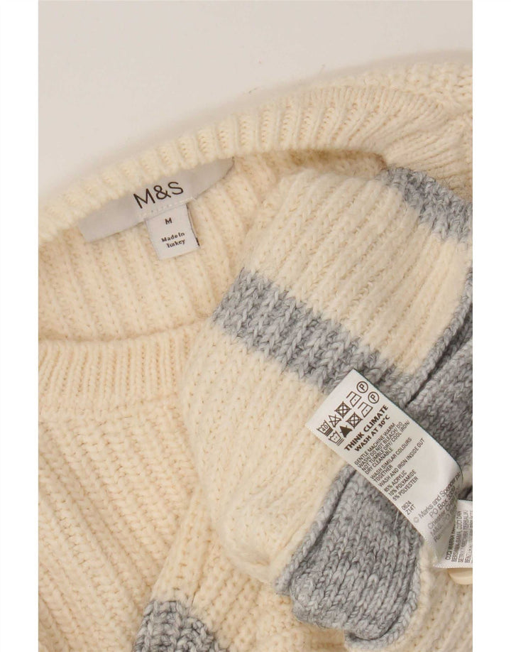 Maglione girocollo corto da donna Marks & Spencer UK 14 Beige medio