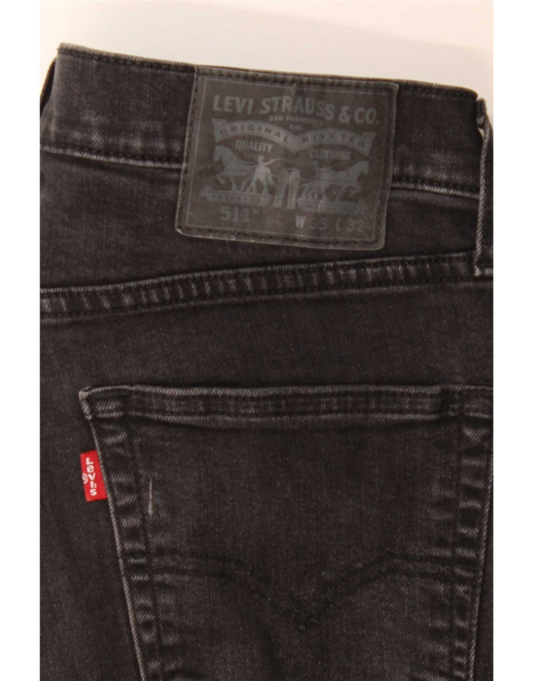 Jeans slim da uomo Levi's W33 L32 cotone nero