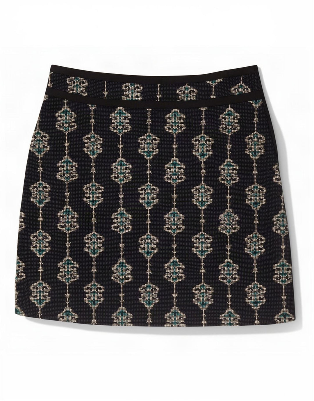 Minigonna da donna Zara XS W24 poliestere Paisley blu navy