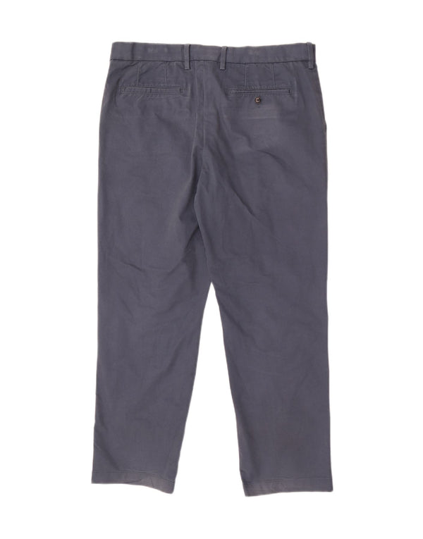 Pantaloni da abito dritti Marks & Spencer da uomo blu Harbour W36 L29 Navy