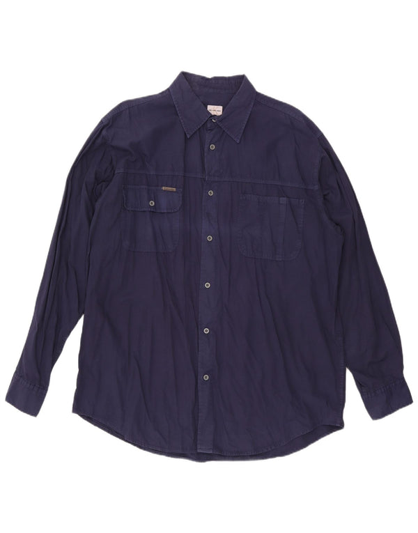 Camicia da uomo Calvin Klein Jeans 2XL cotone blu navy