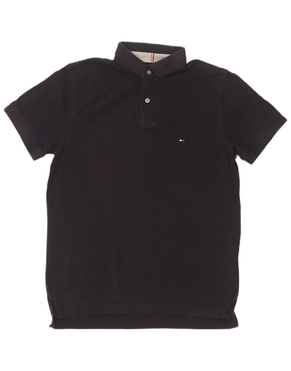 Polo da uomo Tommy Hilfiger piccola in cotone blu navy