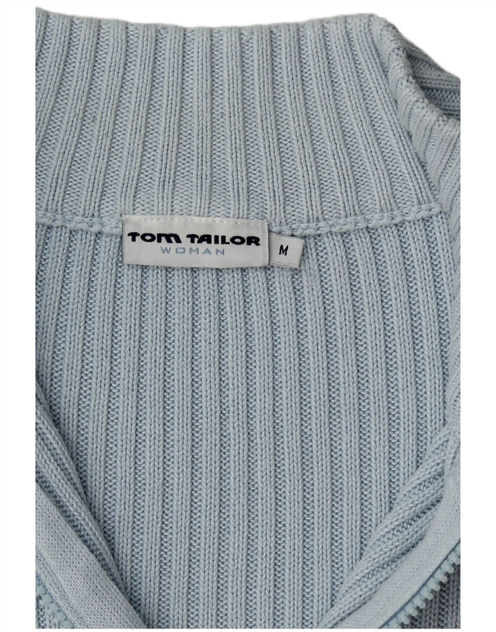 TOM TAILOR Maglione cardigan corto da donna UK 12 Blu medio