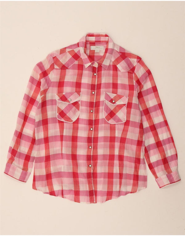 MARLBORO CLASSICS Womens Shirt IT 50 XL Pink Check