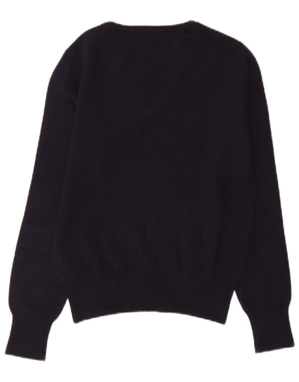 Maglione maglione con scollo a V da donna Gant UK 14 lana nera media
