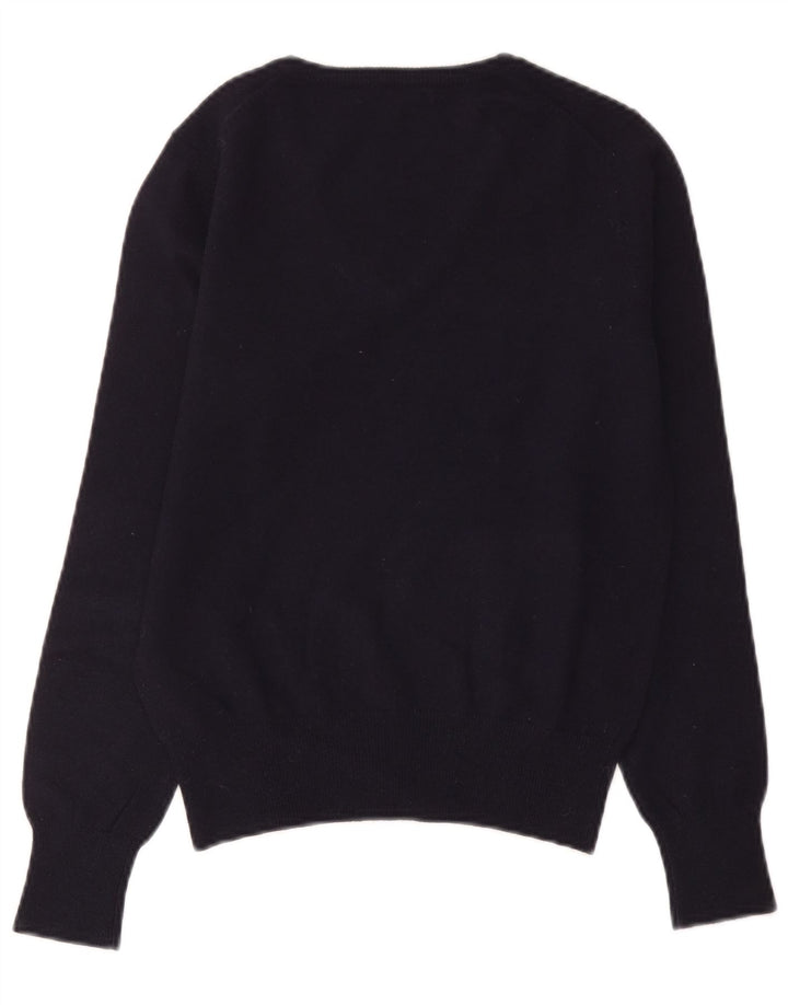 Maglione maglione con scollo a V da donna Gant UK 14 lana nera media