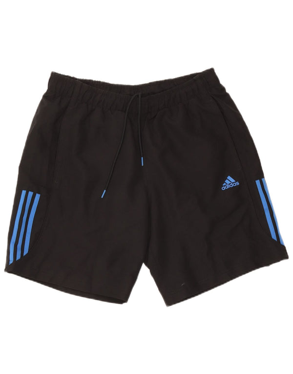 Pantaloncini sportivi Adidas Climalite da uomo grandi in poliestere nero