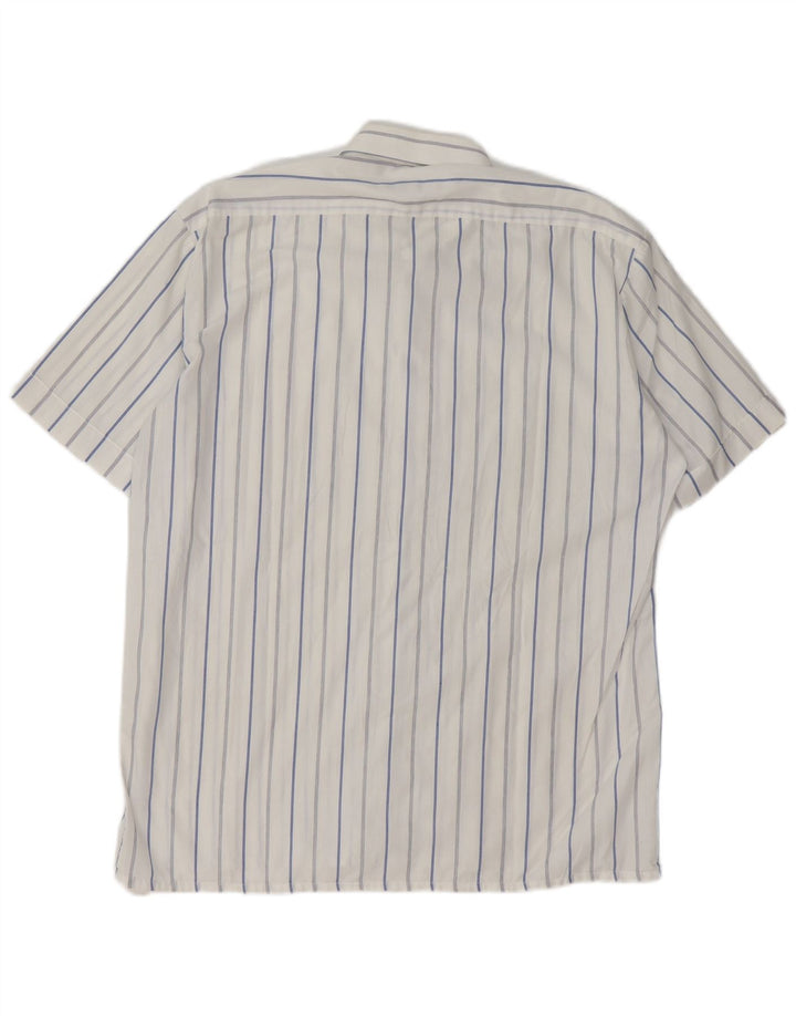 ANGELO LITRICO Camicia da uomo a maniche corte taglia 41 a righe bianche medie