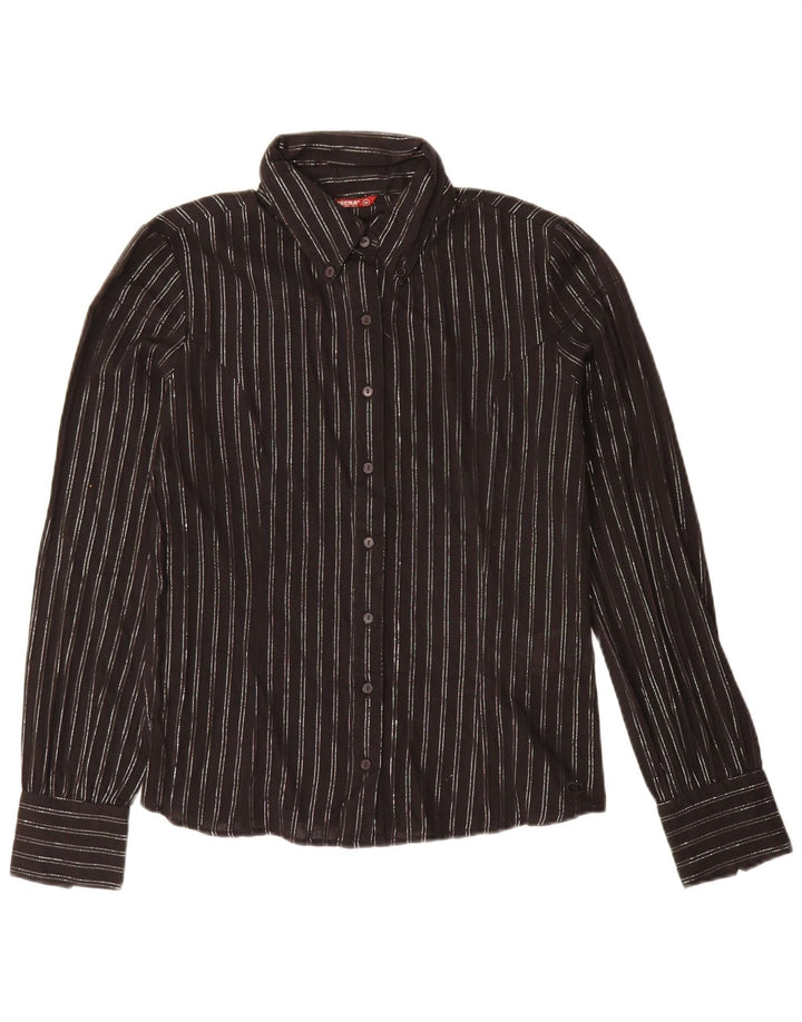 Camicia da donna Carrera UK 14 cotone a righe nere medie