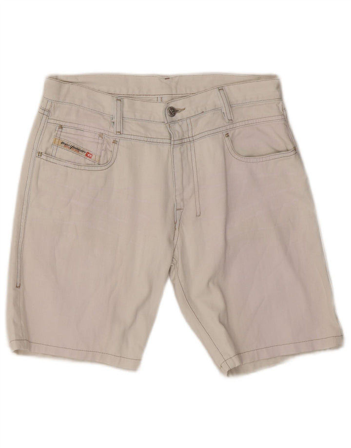 Pantaloncini di jeans da donna DIESEL W31 cotone bianco medio