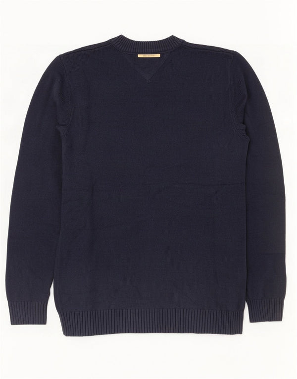 Maglione maglione girocollo da uomo Tommy Hilfiger piccolo color block blu navy