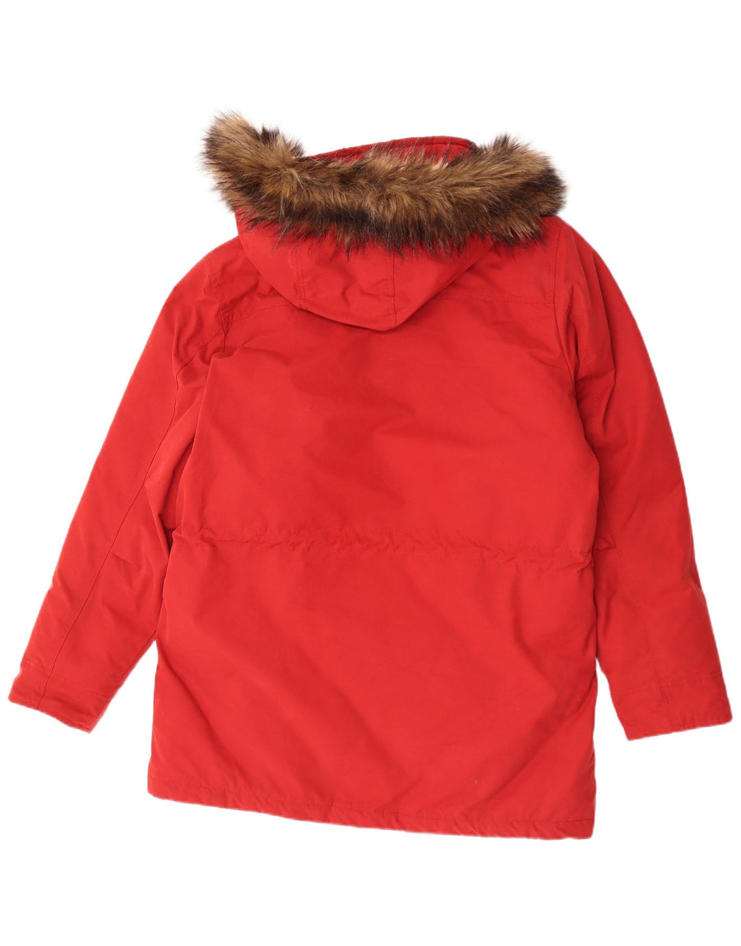 Cappotto imbottito con cappuccio da uomo Abercrombie & Fitch UK 38 Poliestere rosso medio